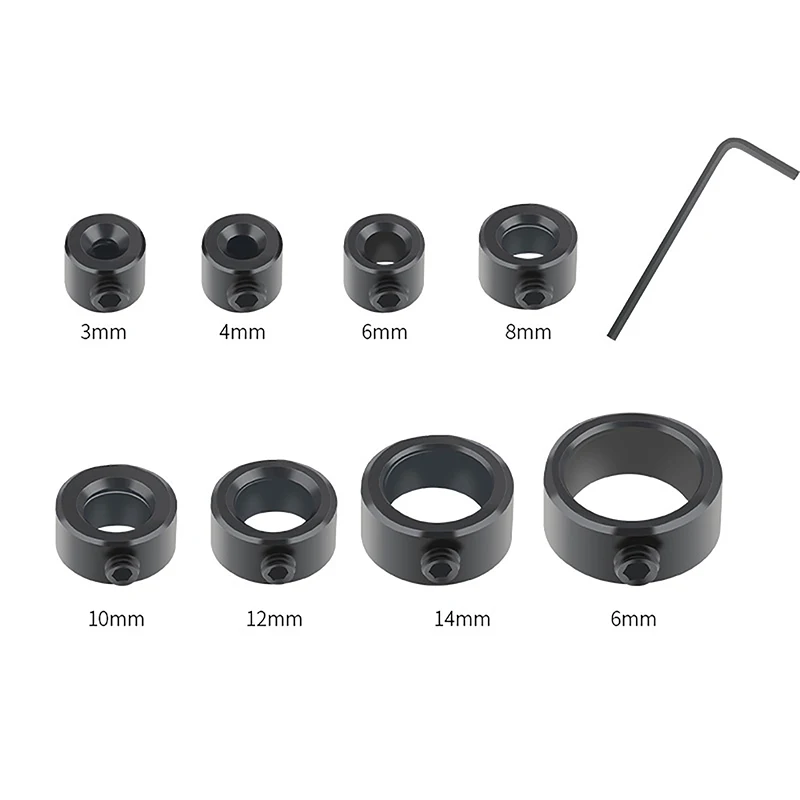 

Drill Stoper Collar Set Stop Bit Ring Shaft Limit Metric Lock Steel Press Depth Ajustable Positioner Hole Guide Woodwork Tool