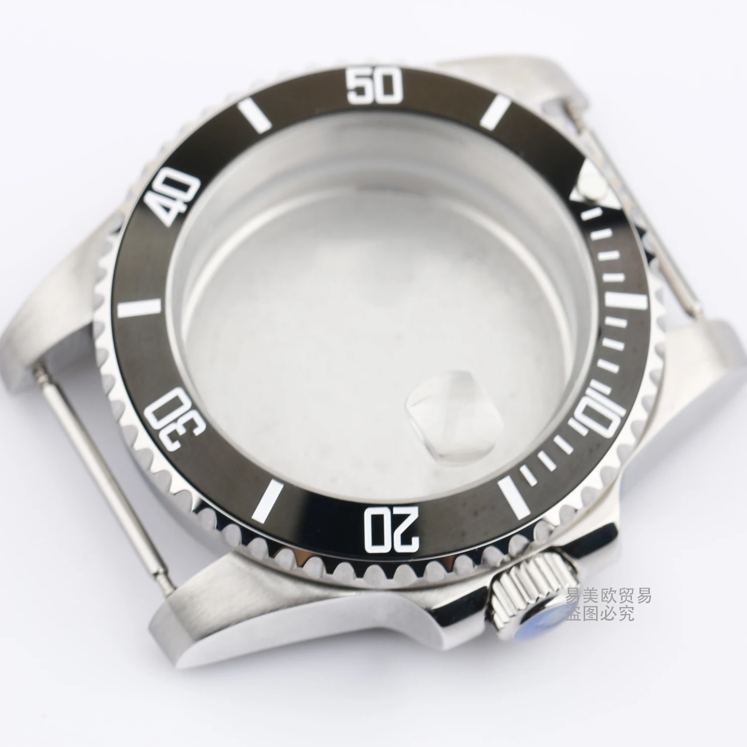 Steel Waterproof Case 40mm Watch Case for SUB GMT Watch Mod NH35 NH36  Automatic Movement Case Sapphire Crystals Brushed