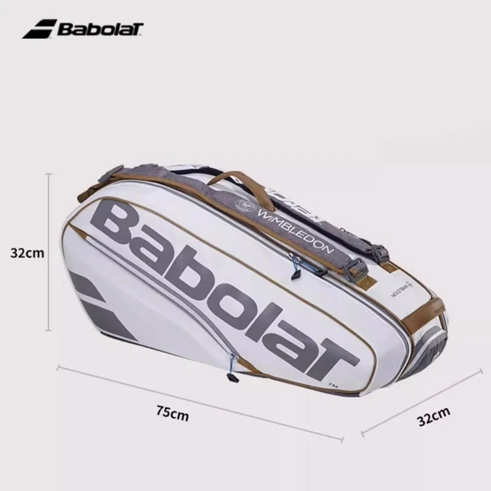 2024 Babolat Original Tennis Bag PURE Wimbledon Tennis Bag RH6 Female Male Tennis Racket Bag Shoe Compartment Backpack