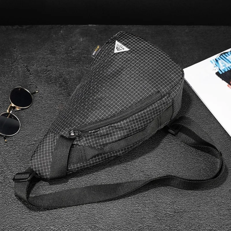 Casual Men Chest Bag Large Capacity Shoulder Bags Men Outdoor Travel Crossbody Bag for Man Lightweight Sports Chest Bags Male