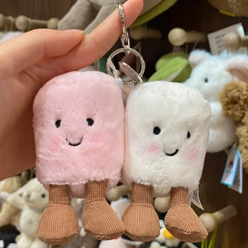 Hot Fun Marshmallow Keychain Cotton Candy Two Tone Cute Soft Two Tone Keychain Bag Pendant Accessories Dolls Pendant Xmas Gifts