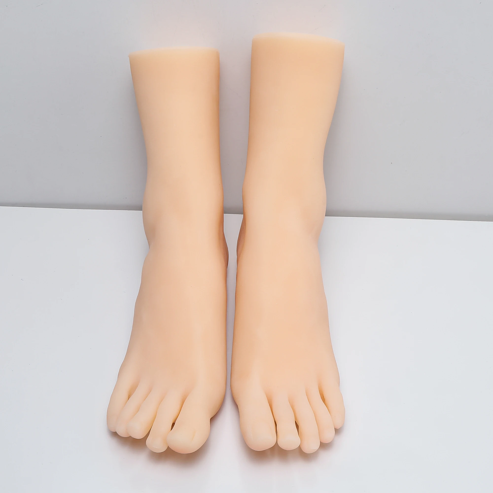 Female Foot Model Cloned Art Silicone Feet Fake Nail Practice Rubber Mannequin Dummy Feet Shoes Display Massage Salon TPE 3700