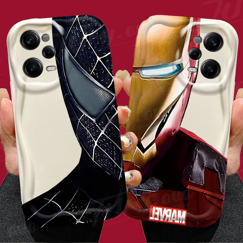 Marvel Anime Spider Man TPU Case For Xiaomi Redmi Note 13 12 11 Pro Plus 4G 5G 12S 11S 10 10S 9 9S 8 13C 12C 10C Turbo 3 Cover