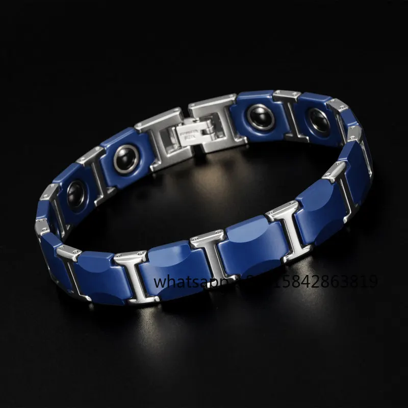 

Light Luxury Personalized Men's Ceramic Bracelet Domineering Radiation-proof Sleep Does Not Fade Magnet Jewelry