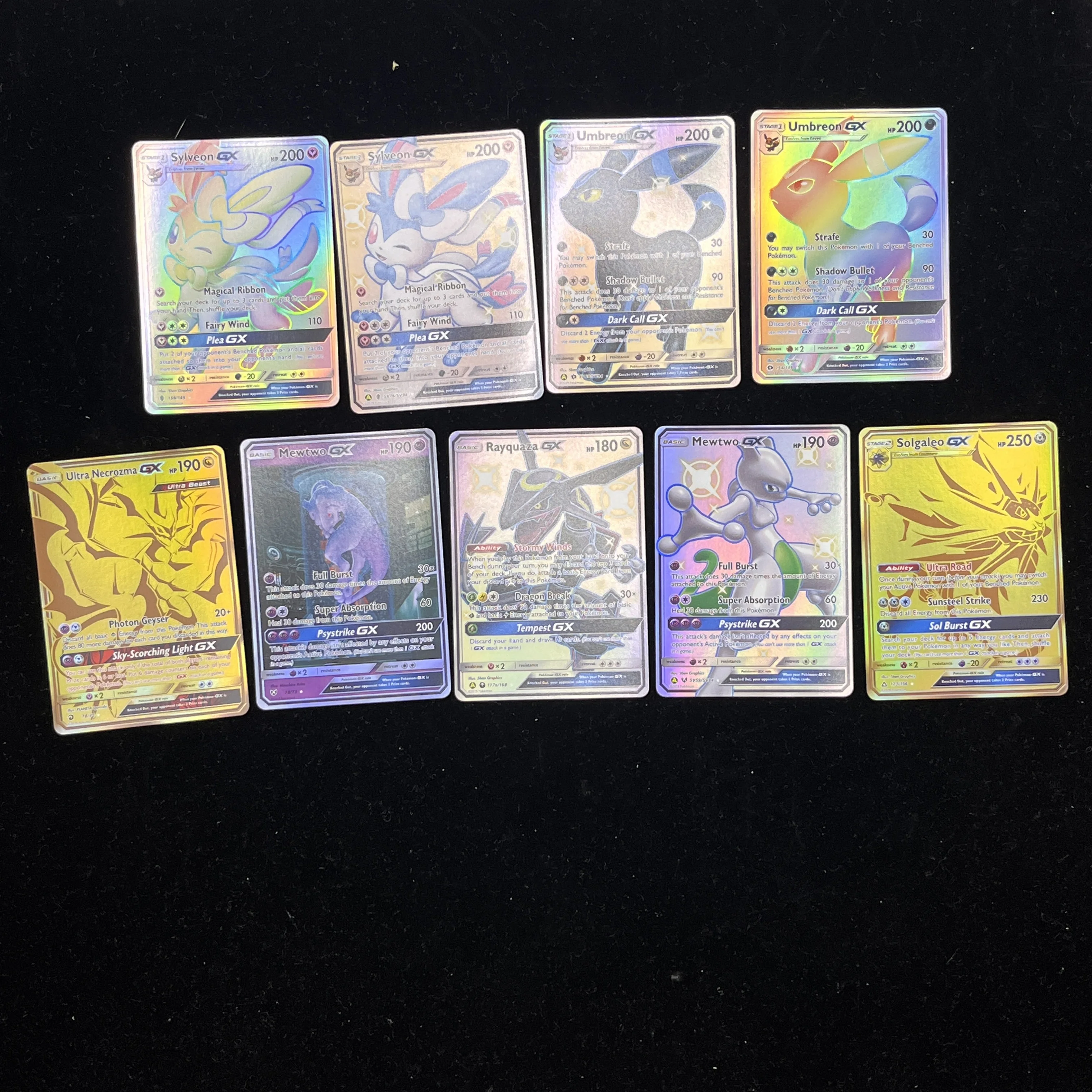 

pkm PTCG Top-Grade Holographic Proxy TCG Cards - Sun & Moon GX Shiny/Rainbow Replica Set Hidden Fates & More