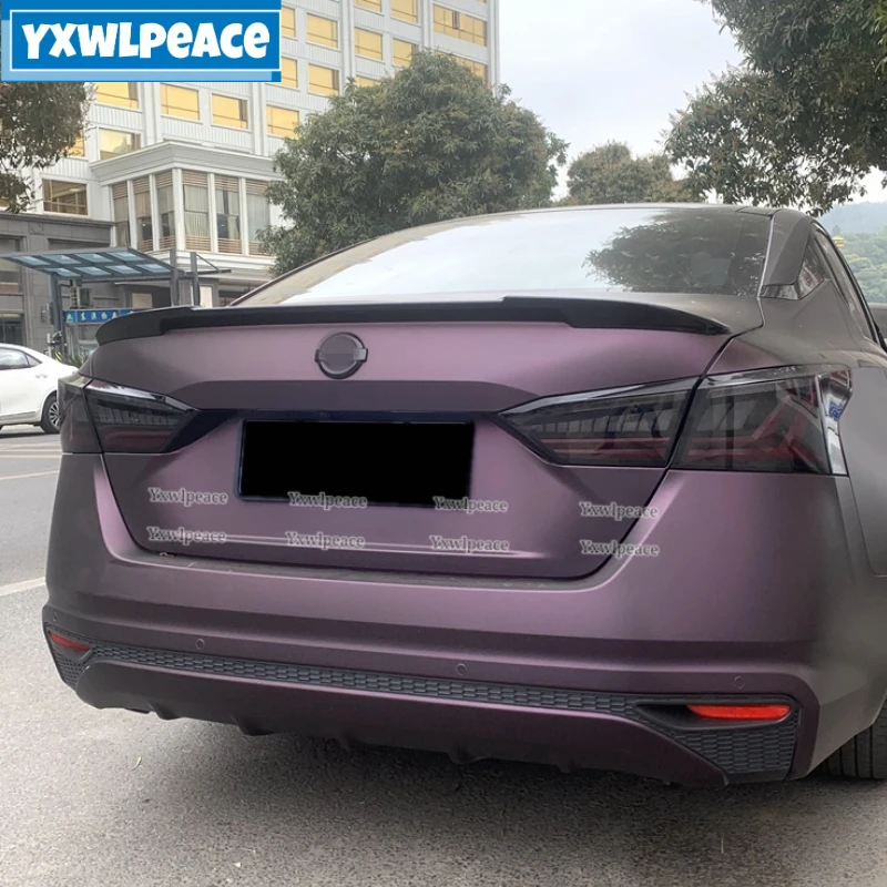 

For Nissan Altima Teana Spoiler 2019 2020 2021 2022 ABS Plastic Unpainted Color Rear Trunk Lip Spoiler Wing Car Styling