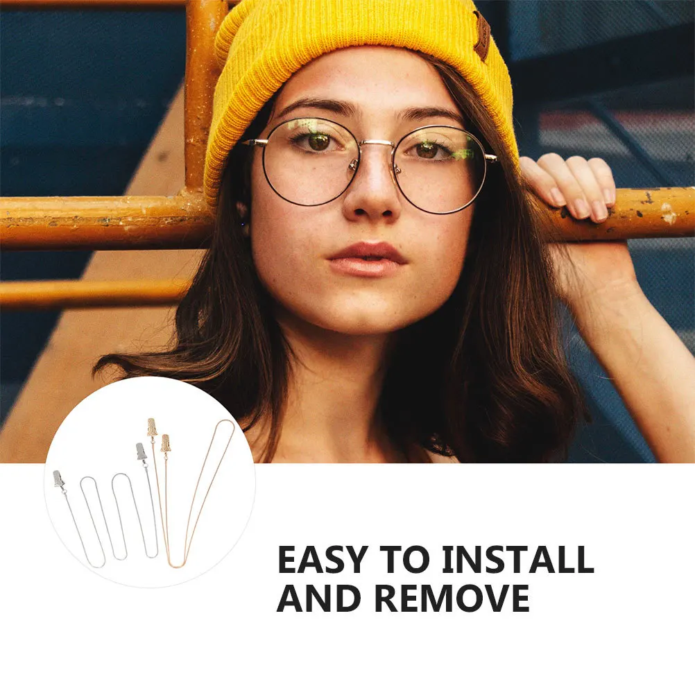 

4Pcs Eyeglasses Chain Lightweight Anti-Lost Glasses Lanyard for Women Sturdy Fade Resistant Fashionable Neck Holder for Travel