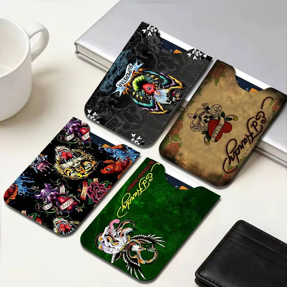 E-Ed H-Hardy Fashion Light and thin mini bag small and portable bus card protective leather case for men and women