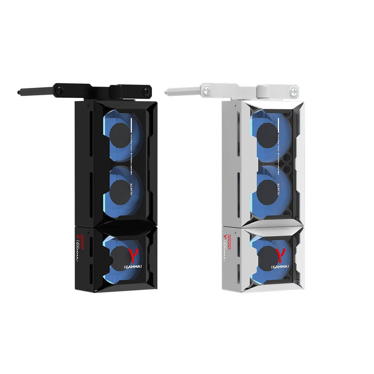 ALSEYE C-RAM-Gamma/Beta/Alpha Memory Cooler Fan Metal Mech Casing ARGB Light Synchronization PWM High-Speed Low-Noise Fan