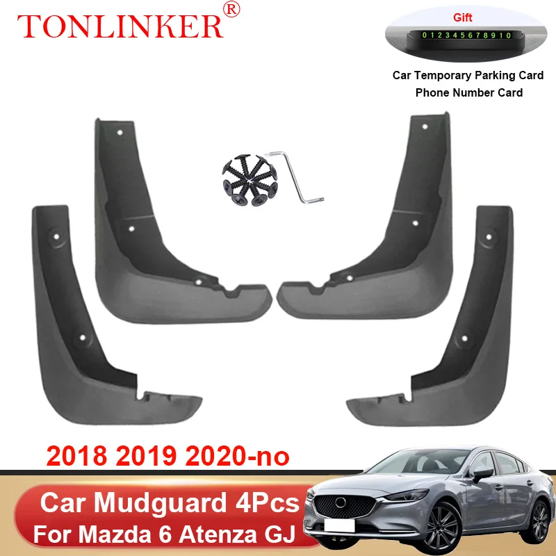 

TONLINKER Car Mudguard For Mazda 6 Atenza GJ 2018 2019 2020-no Mudguards Splash Guards Front Rear Fender Mudflaps Accessories