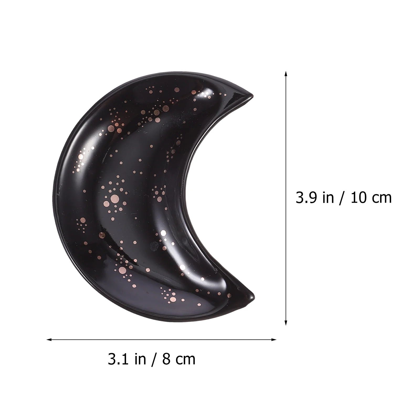 

2Pcs Crystal Tray Elegant Moon Shaped Bowl for Crystal Stone Jewelry Display Storage Organizer Holder Moon Tray