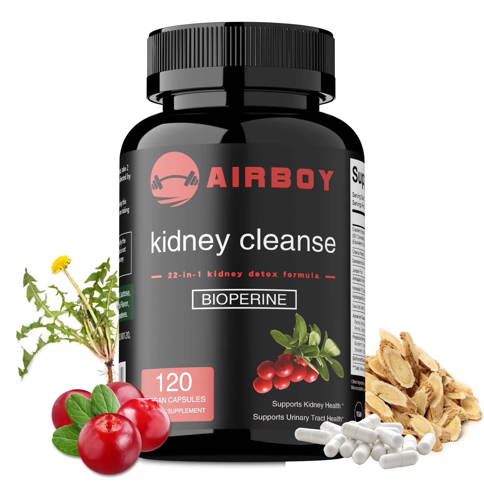 

Kidney Cleanse - Kidney Cleansing,Urinary Tract & Bladder Health Support, Antioxidant - Cranberry, Astragalus - 120 Capsules