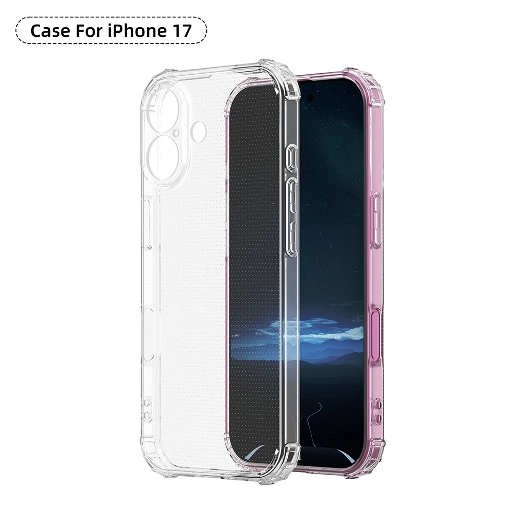 Kristallklare Hülle für iPhone 17 Air 16E 16 15 14 13 12 11 Pro Max Transparente Silikon-Handyhüllen für iPhone 17 16 15 14