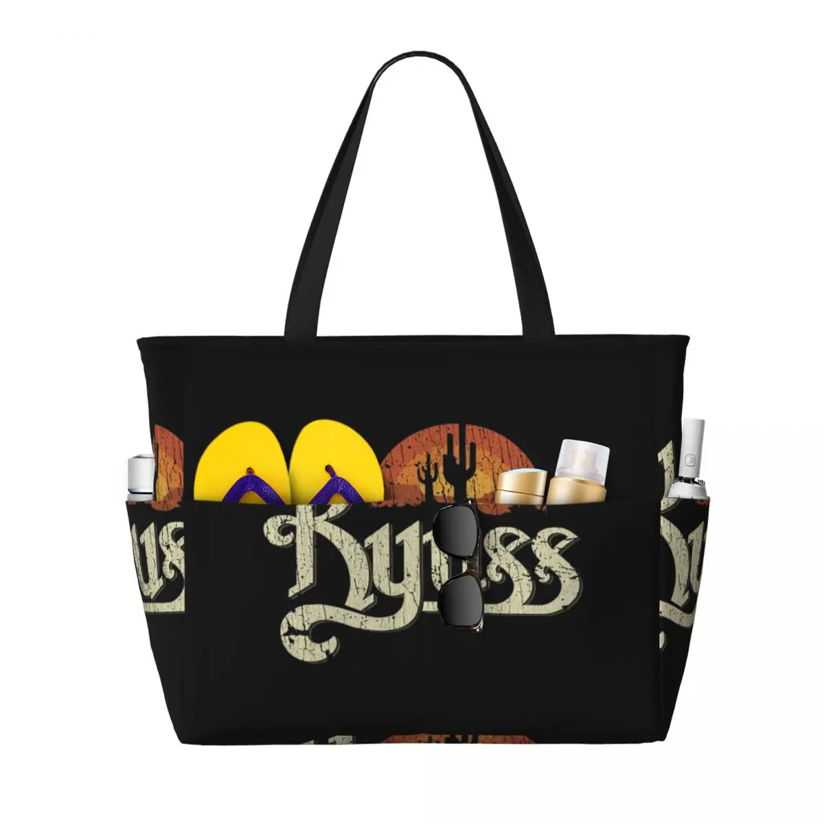 

Kyuss Sunset 1987 Beach Tote Bag Sport Gym Yoga Duffle Large Tote Bag Women Travel Bag Fitness bag