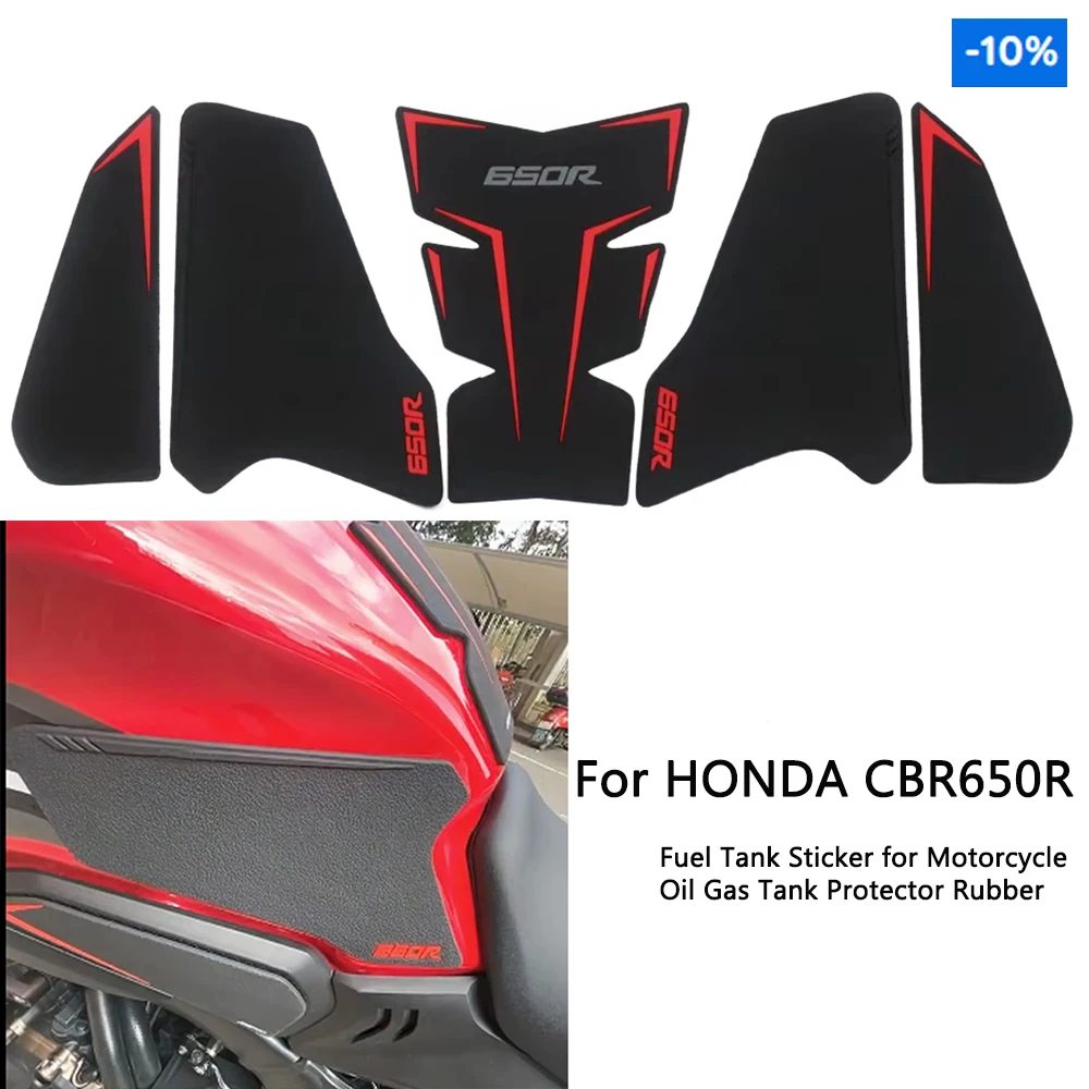 

Motorcycle Tank Pad Fish Bone Pad Oil Gas Tank Protector Rubber Cover Decal Decoration For CBR650R 650CBR Fuel Tank Sticker