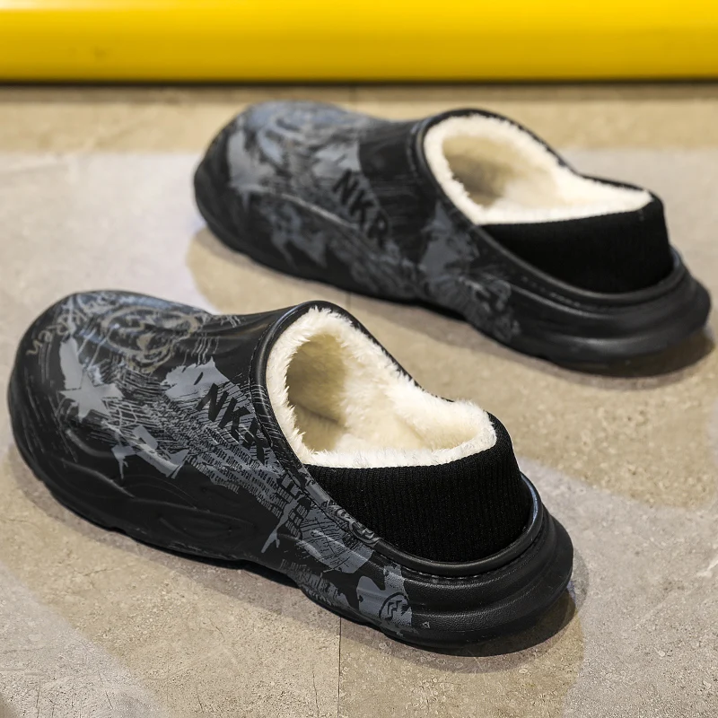 حجم 47 شبشب شتوي للرجال إيفا حذاء كاجوال داخلي خارجي دافئ أفخم منصة عدم الانزلاق مقاوم للماء أحذية الموضة الشباب
