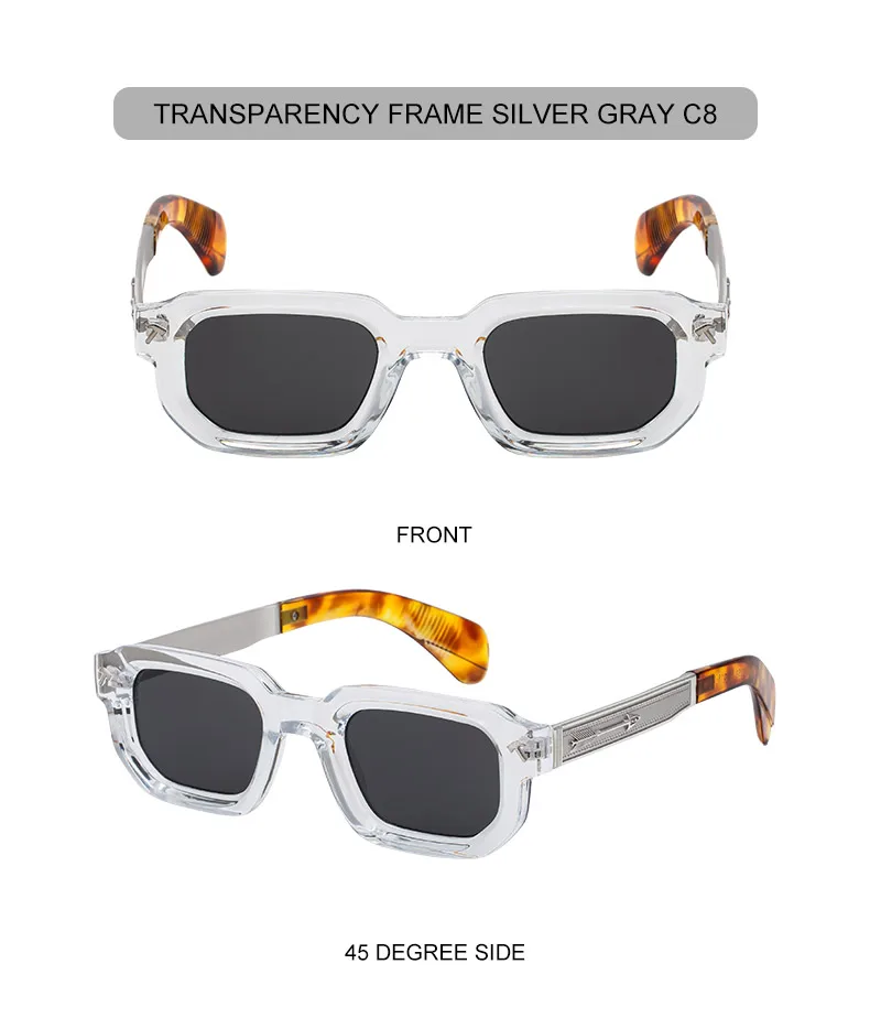 Polarisierte quadratische Sonnenbrille für Herren 2026 – Luxusmarke, Vintage-Rechteck-Sonnenbrille, klassische Fahrbrille für Männer, UV400-Schutz – Detail 22