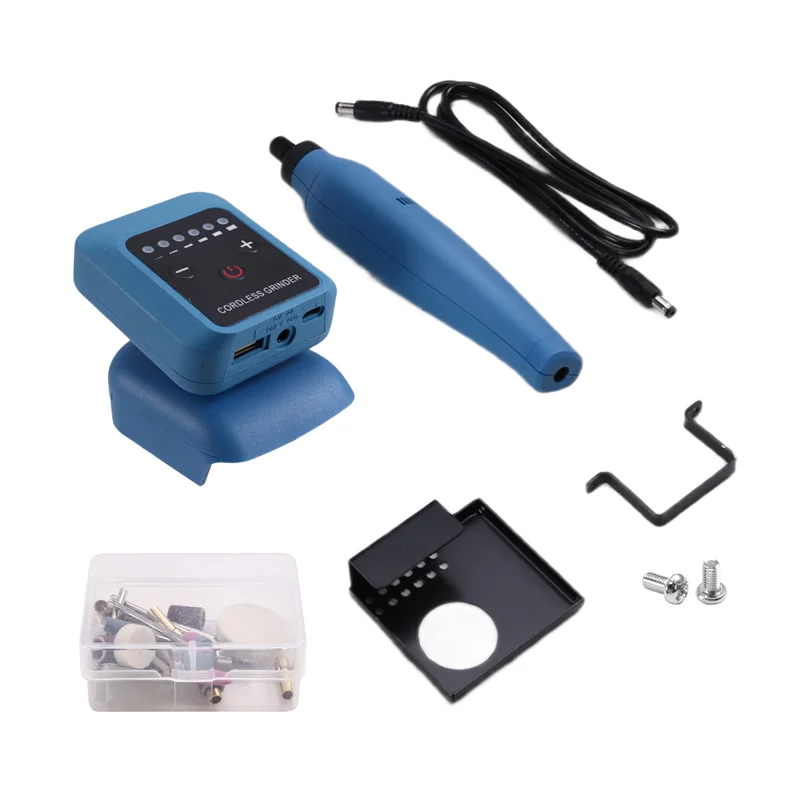 FYBL-80W Kit smerigliatrice elettrica a batteria Velocità senza carico fino a 18000 giri/min Smerigliatrice elettrica ricaricabile fai-da-te per batteria 18V-21V