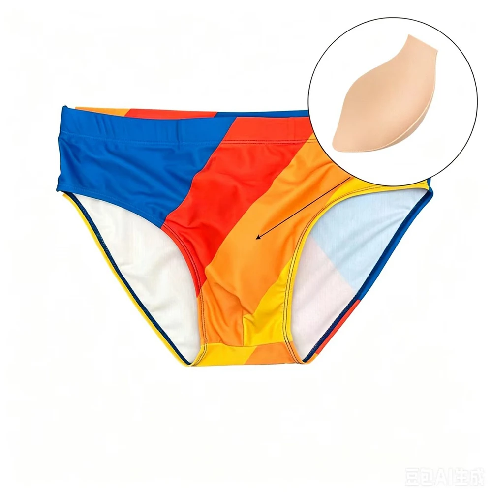 Men's striped cup anti-embarrassment briefs sports fitness beach hot spring pool swimsuit 10130zb- 10033zb--10122zb10124