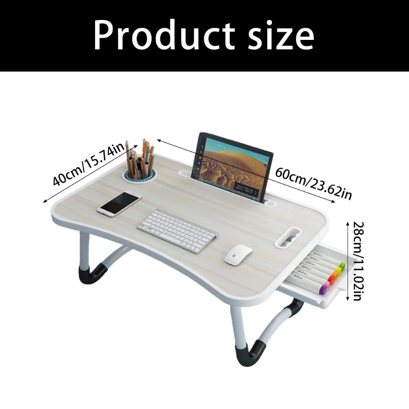 Multi Functional Foldable Laptop Desk Ergonomic Bed Table with Strong Metal Frame Space Saving Solution for Home high quality