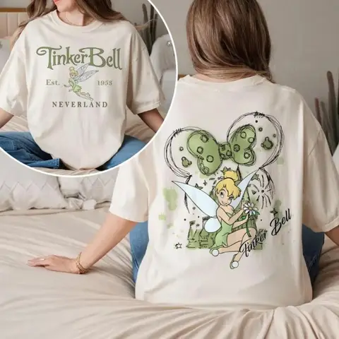 Retro Tinker Bell Comfort Colors Shirt, Tinkerbell 1953 Neverland Peter Pan T-shirt, Fairy Magical Tee Shirts