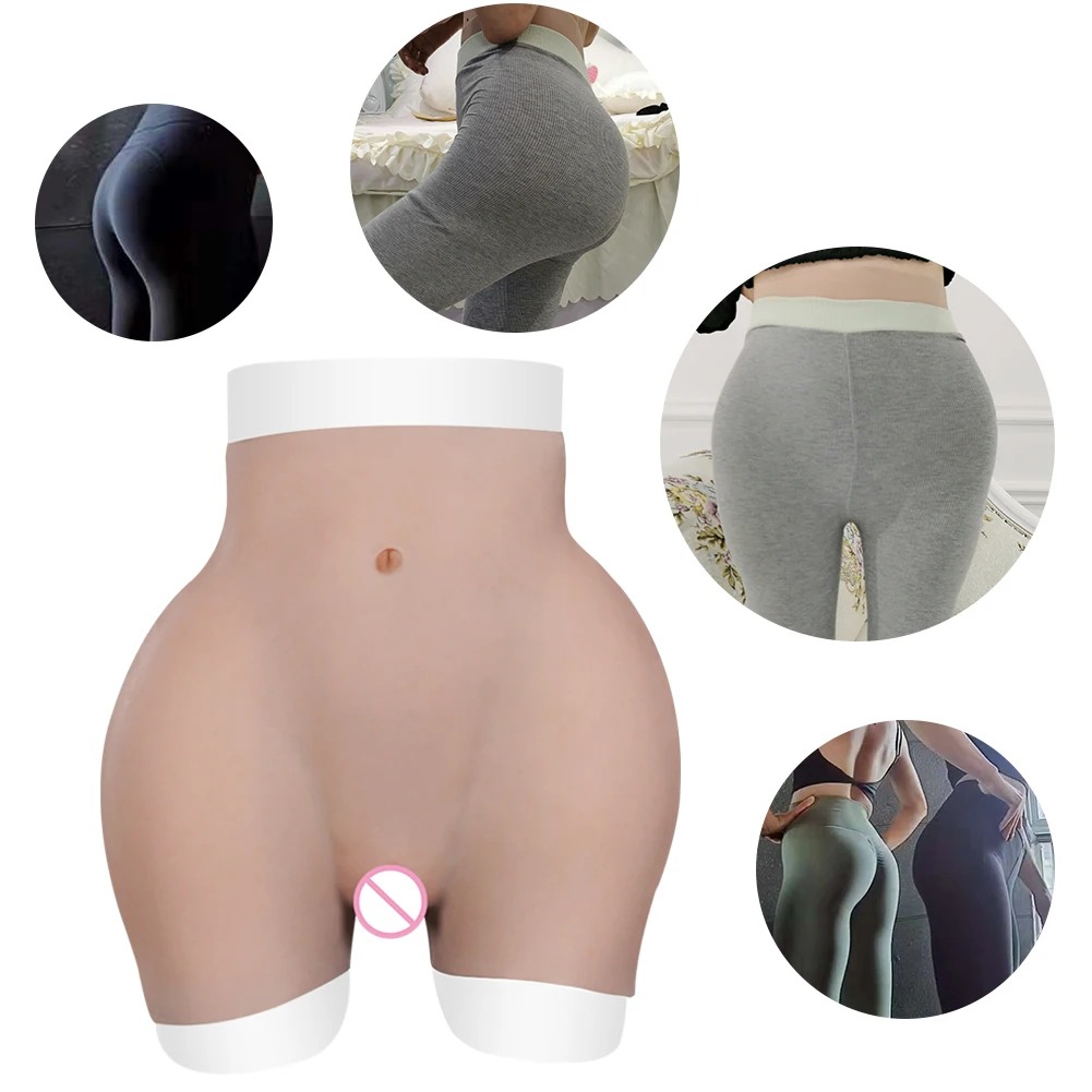 Sexy fake vagina Silicone Hips Pants Realistic Butt Lifter Panties Buttocks Enhancement for Cosplay Transvestite Drag Queen