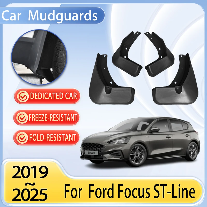 

Car Mudguards Parts For Ford Focus MK4 ST Line C519 SA ST 2019~2025 Car Mudflap Fender Car Flare Cover Guard Auto Mud Accessorie