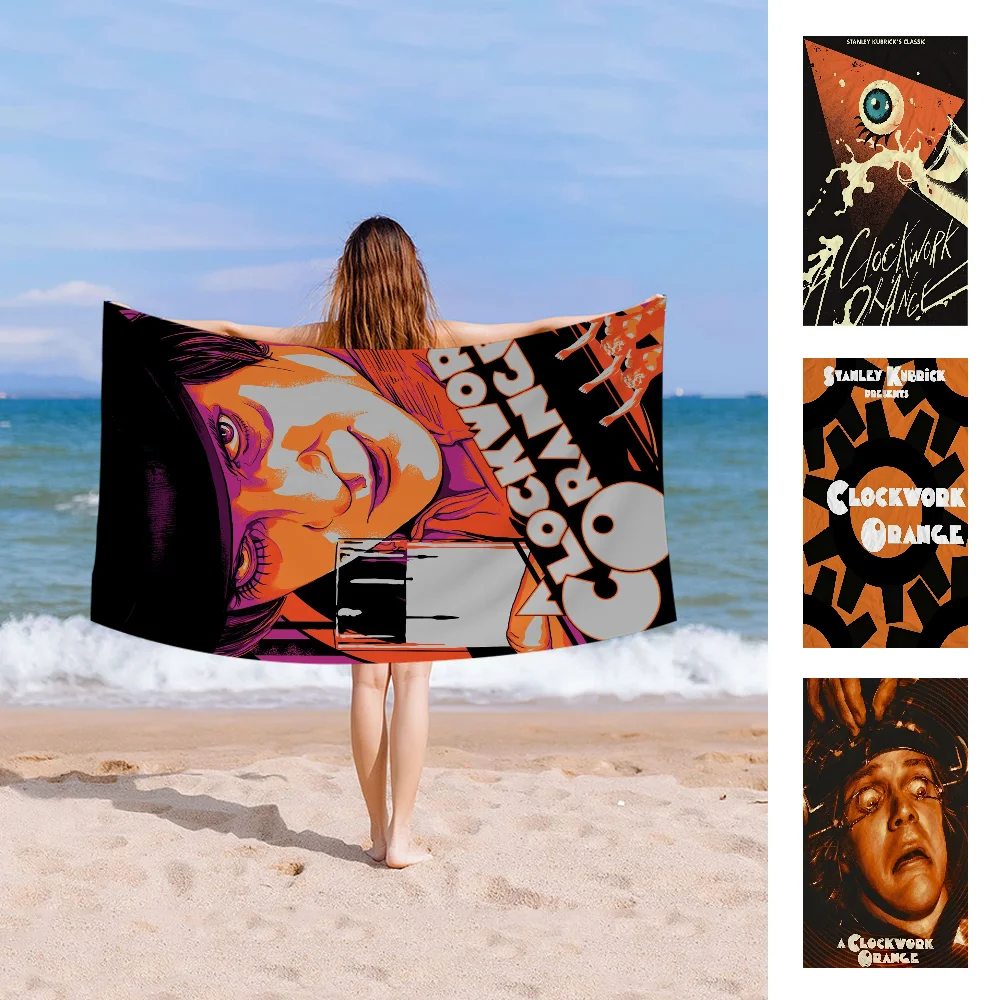 A Clockwork Orange Anime Beach Swimming Towel Soft Absorbent Washcloth Children's Gifts For Kids Travel Camping Gym