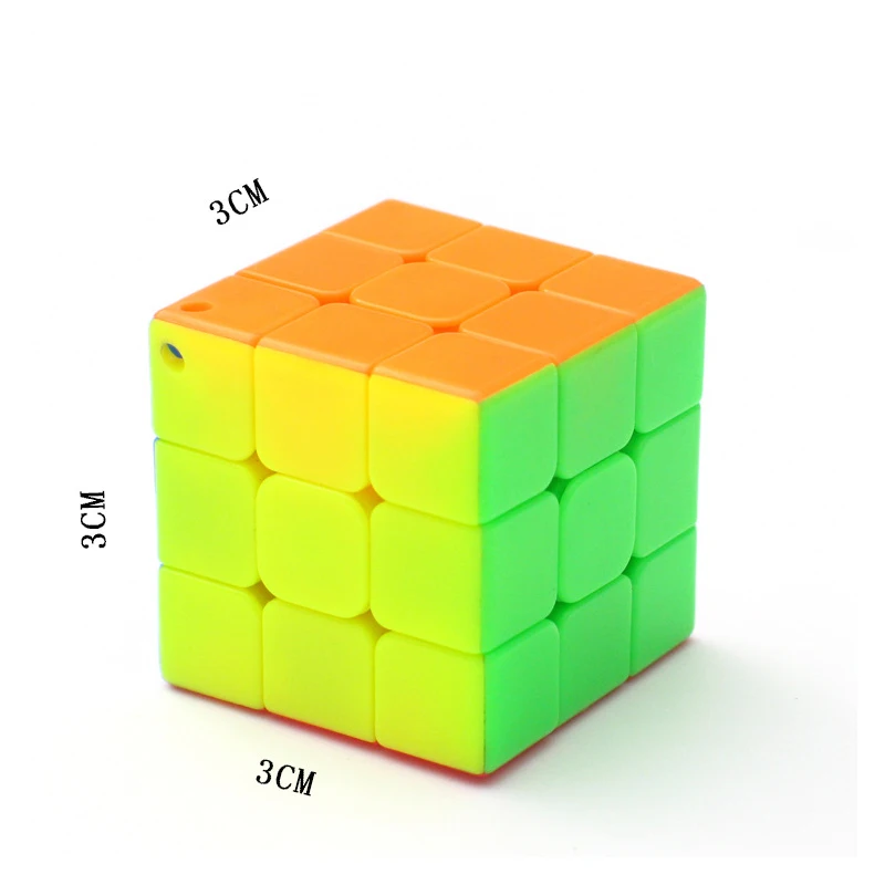 Mini Cube 3x3x3 Keychain Magic Cubes Puzzle Mofangge For Beginner Professional Cubo Magico Toys For Children Kid