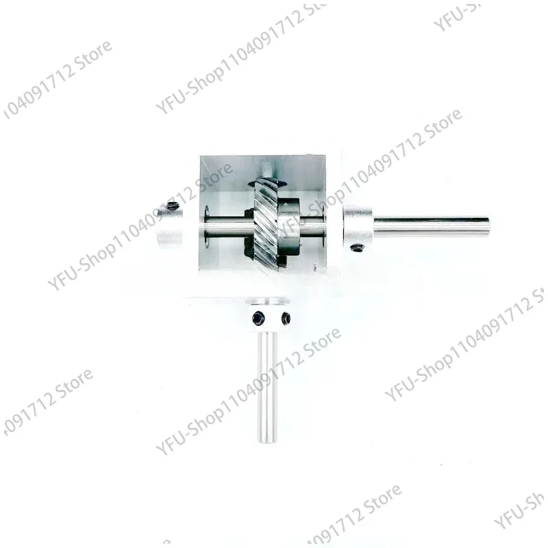 Miniature 1:2 Turbo Worm Gear Drive Right Angle Reversing Box Gearbox 90 Degree Angle Reducer 6MM Shaft