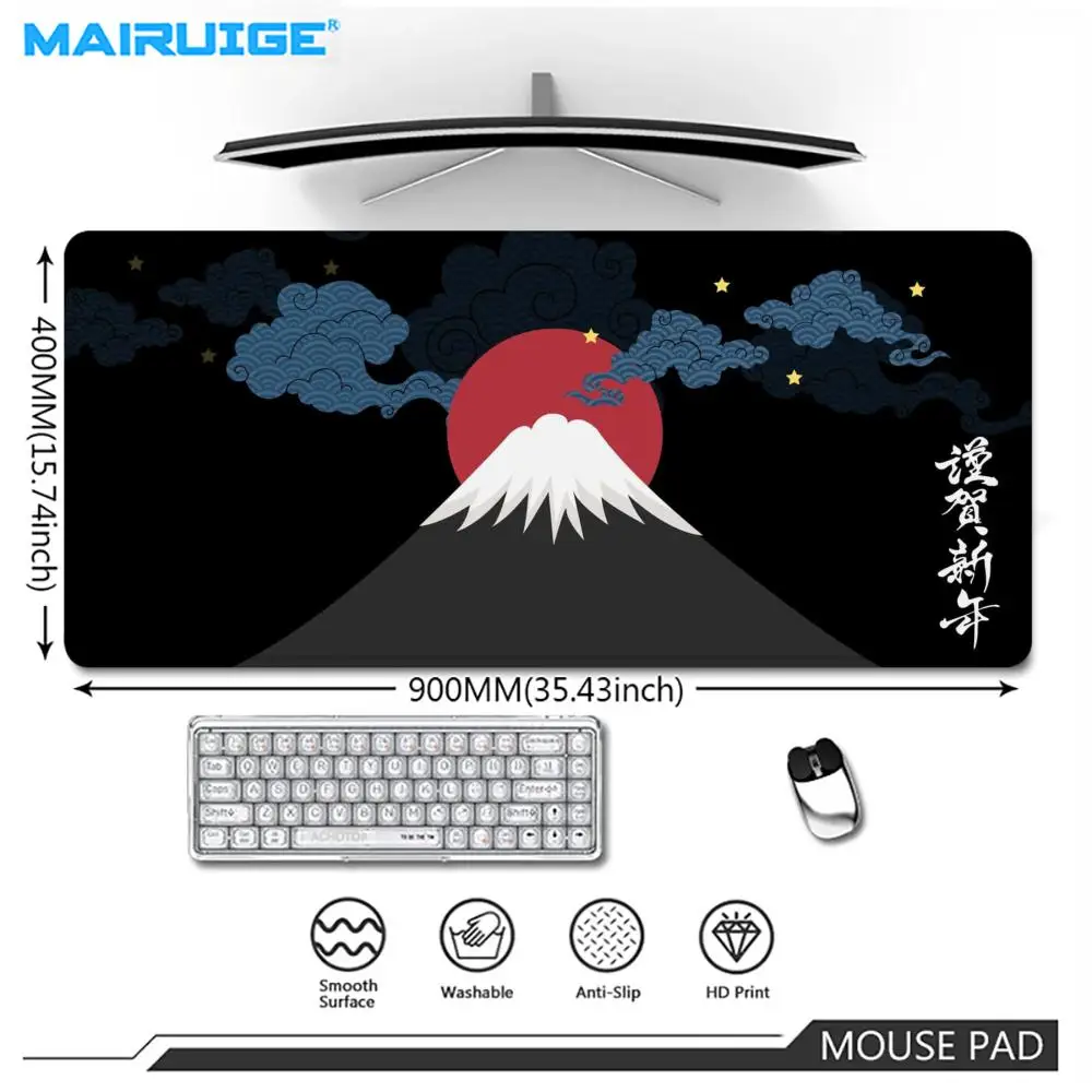 

Mount Fuji Mouse Pad XXL 90X40cm Computer Keyboard Gaming Mats Desk Mat Large Mousepad 40X45 Table Pads gamer