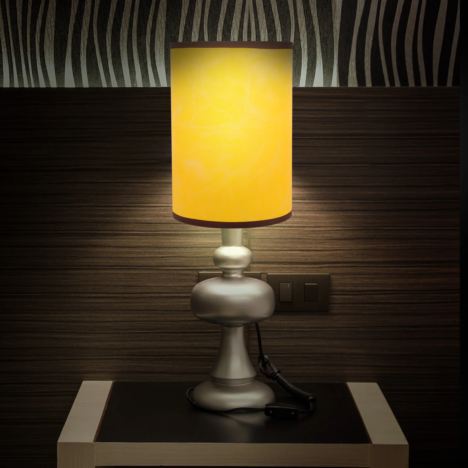 

Fabric Bedside Cover Table Shade Cylinder Lamp Shade Light Shades Iron Replacement Warm Atmosphere Premium Material Practical
