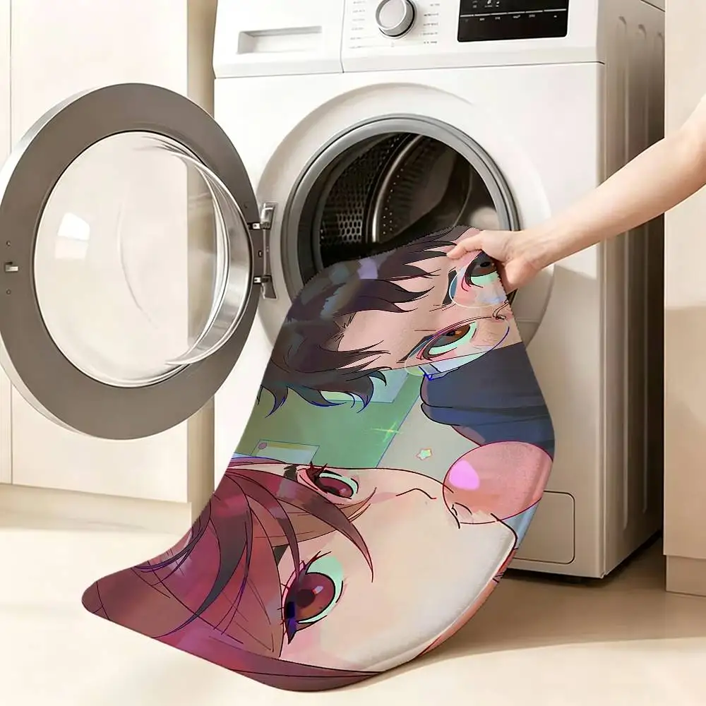 Dandadan Anime Floor Mat Soft Non Slip for Entry Door Bathroom Indoor Home Decorative Carpet