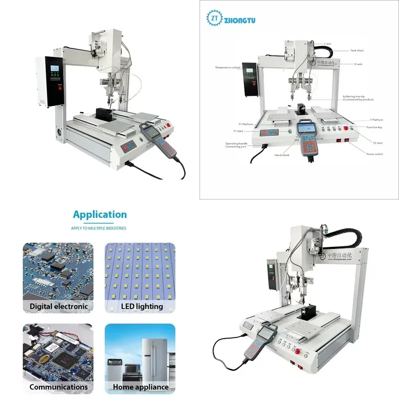 [2026] Smart Intelligent 4-Axis Precision Automatic Soldering Machine with Dual Platforms for PCB