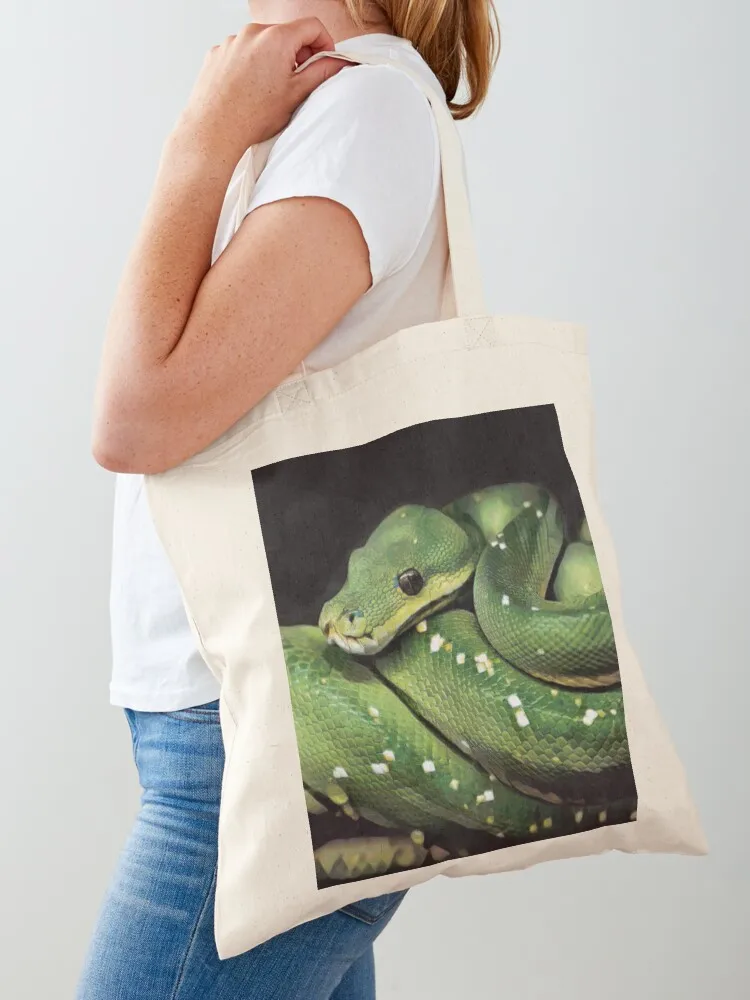 Green Tree Python Tote Bag Lady bag female bag Eco