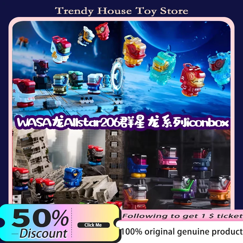 

New MINISO WASA Dragon Allstar206 Star Dragon Series Iconbox Blind Box Anime Character Collection Model Toys Boys Birthday Gifts