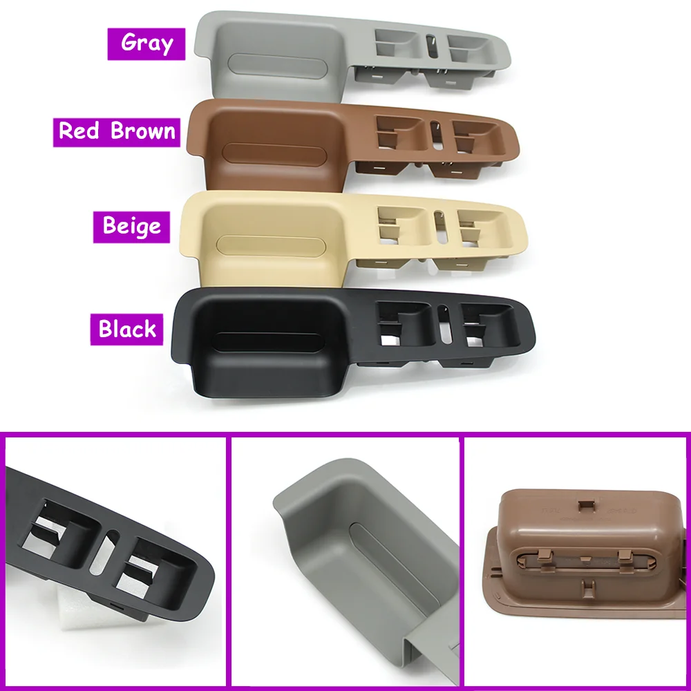 Touareg 2003-2010 Left Hand Driver Car Interior Door Pull Handle Window Switch Cover Panel Trim Replacement For VW Volkswagen