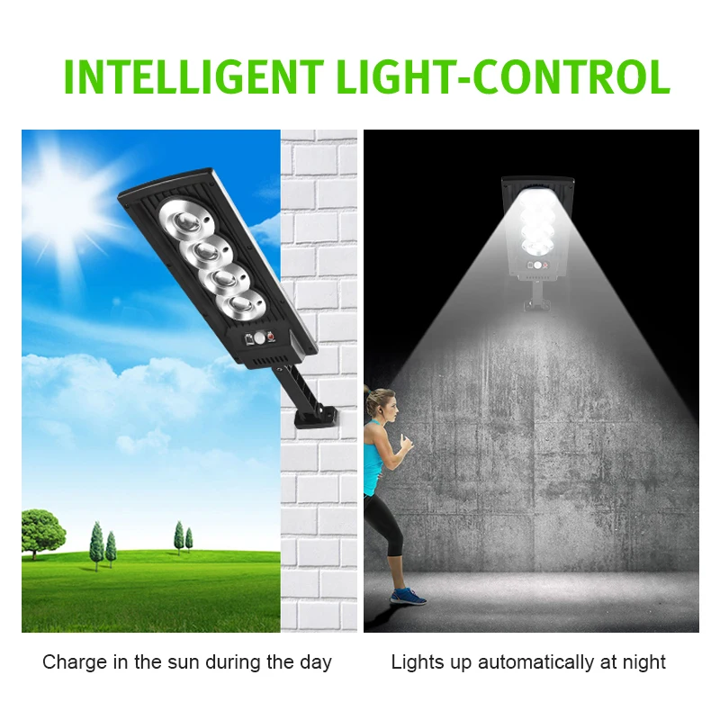 New Solar Street Light Outdoor 200COB Motion Sensor 3 Lighting Modes Remote Control Lamp Solar Wall Lights For Yard Garden Decor