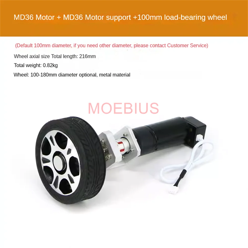 Technologie de roue de châssis Mecanum, haute précision, impression GMR, mesure de la vitesse, réduction planétaire, siège de roulement de moteur, MD36