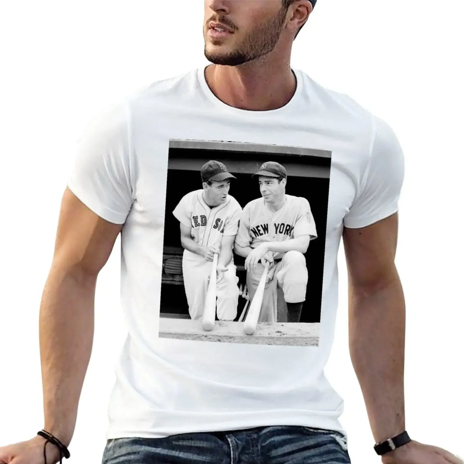 Joe DiMaggio and Ted Williams T-Shirt plus size tops sweat shirt t shirt for men