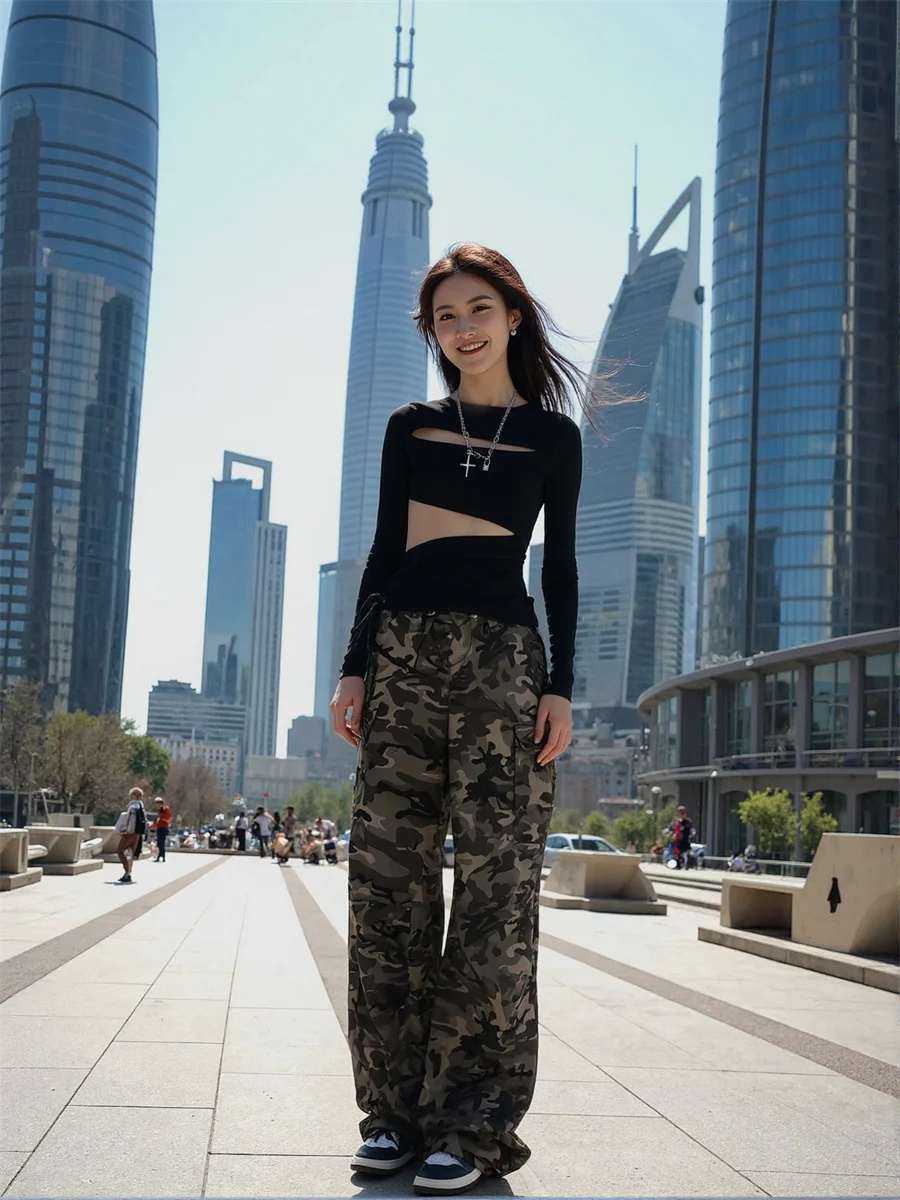 سراويل امرأة مع جيوب مستقيمة الساق قطيفة شيربا مبطنة سيدة الشتاء سميكة جدا دافئ لينة الصوف معزول الطقس البارد عادية