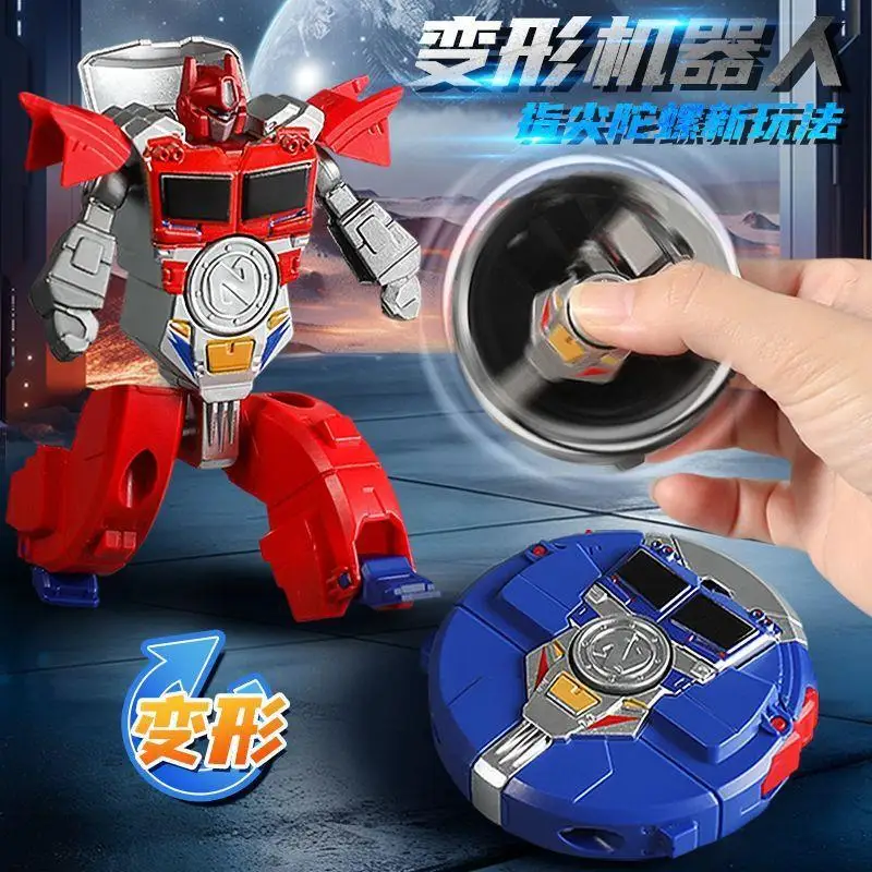 Fingertip Gyroscope Transforming Robots Joints Foldable Transformable Toys Finger Spinner Stress-Relief Artifact Children's Toys