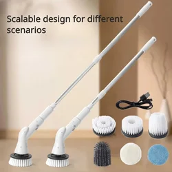 6 in 1 Electric Cleaning Brush Cordless Electric Spin Cleaning Scrubber Shower Cleaning Brush Kitchen Bathroom Cleaning Gadgets