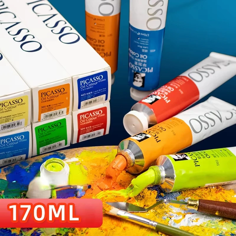 Phoenix 170ml LargeTubes Oil Paint Non-Toxic Excellent Tinting Strength, Mixable for Canvas Painting Artist Beginners DIY 1pc