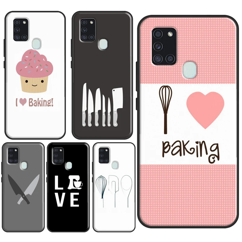 Love Baking Chef Knife Case For Samsung Galaxy A52 A32 A22 A12 A13 A23 A33 A53 A73 A14 A24 A34 A54 A71 A51 Cover