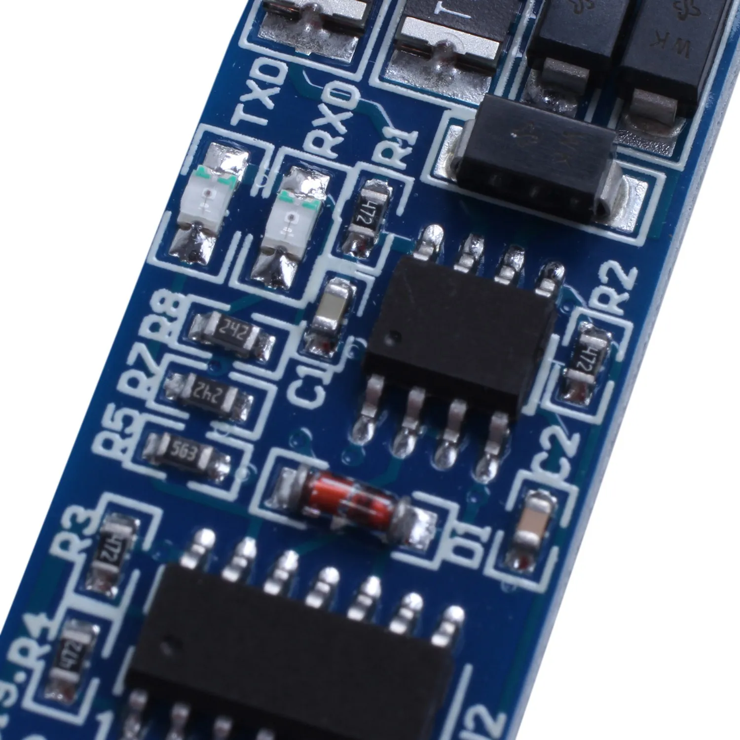 Adaptor TTL ke RS485 485 modul konverter Level UART Port seri 3.3V 5V