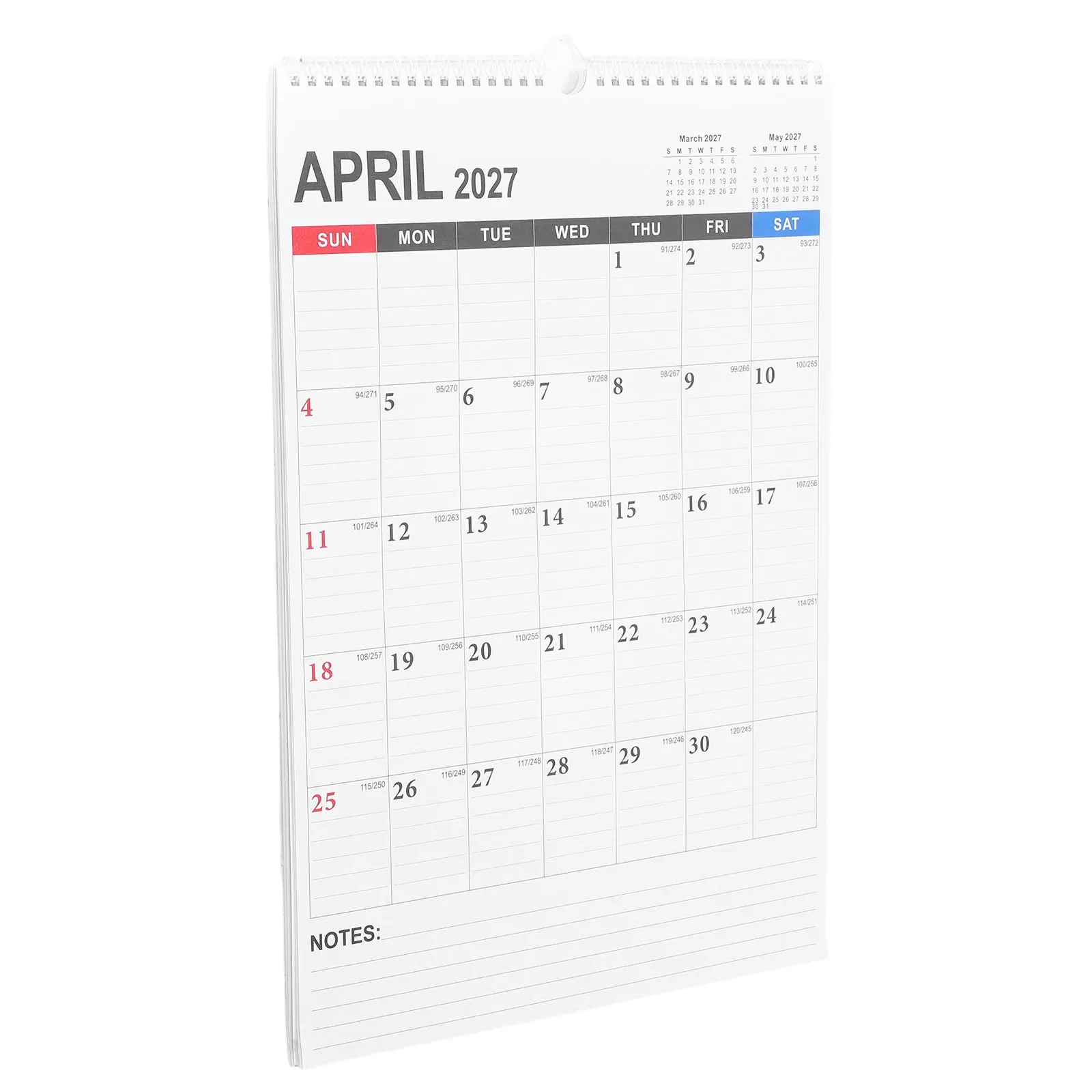 

Настенный календарь 2026-2027 с вертикальным расположением – современный ежемесячный планировщик для офиса, школы, организации семейного распорядка, английский календарь