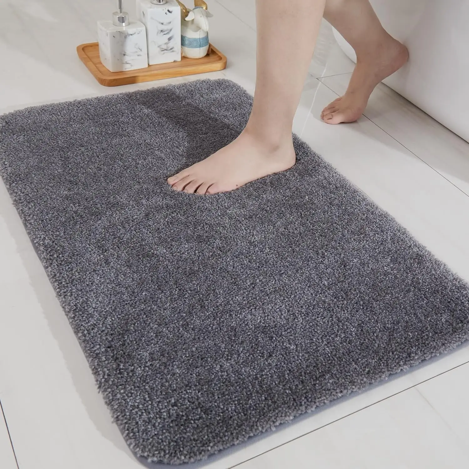 

Bath Rugs for Bathroom Extra Thick - Anti-Slip Bath Mats Soft Plush Yarn Shaggy 100% Strong Mirco Polyeste Mat Living Ro