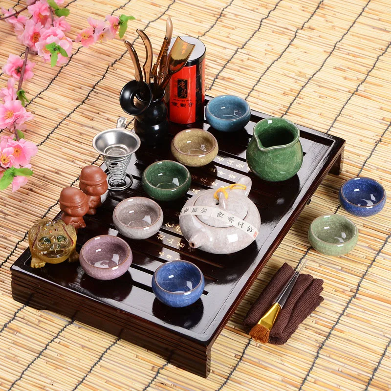 Hot Sales Fathers Day Gift Idea Kung Fu Tea Set Drinkware Chinese Ceremony with Table Over Eight-piece High-end