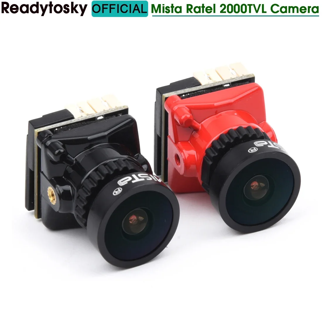 Mista Ratel 2000TVL FPV Mini telecamera da 1 / 1,8 '' pollici Starlight HDR Obiettivo da 2,1 mm 4:3 e 16:9 NTSC e PAL commutabile per RC FPV Drone
